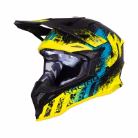Шолом кросовий Just1 J39 Storm Blue Fluo Yellow Black Matt
