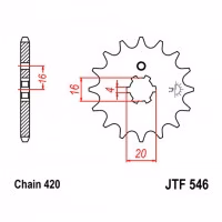 Зірка передня ведуча JT JTF546 Yamaha Suzuki Kawasaki Motorcycle