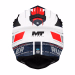 Шолом кросовий MT Falcon S Ruler A15 Gloss White Blue Red