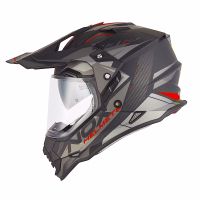 Шолом єндуро NOX N312 Track Matt Black Red