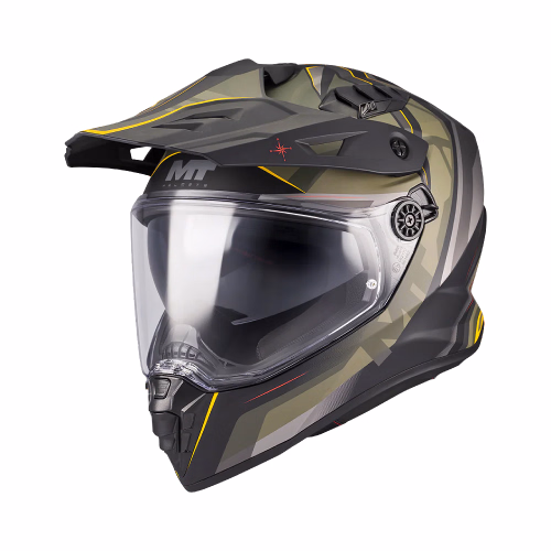 Шолом єндуро MT Track SV Questor B6 Matt Black Khaki Yellow