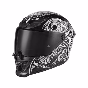 Шолом інтеграл EXKLUSIV Goliath Maori Gloss Black White