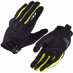 Текстильні моторукавички LS2 Dart 2 Man Gloves Black Hi-Vis Yellow