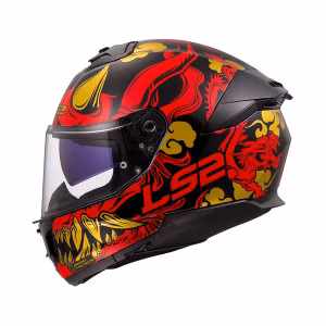 Шолом інтеграл LS2 FF808 Stream 2 Drako Gloss Black Red