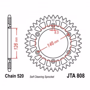 Зірка задня ведена JT JTA808 Suzuki DR350SE DR-Z400E RM125 RM250 RM-Z250 RMX250 Motorcycle