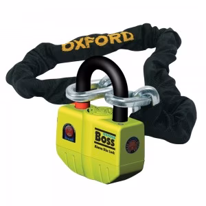 Замок із ланцюгом та сигналізацією Oxford BossAlarm 12mm Chain lock-2mtr