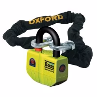 Замок із ланцюгом та сигналізацією Oxford BossAlarm 12mm Chain lock-2mtr