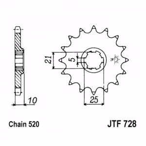 Зірка передня ведуча JT JTF728 универсальная, Cagiva Motorcycle