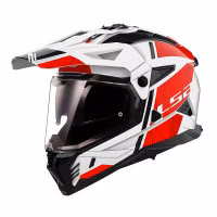 Шолом єндуро LS2 MX702 Pioneer 2 Hill Gloss White Red