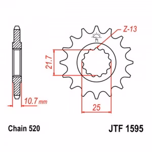 Звезда передняя ведущая JT JTF1595 Yamaha FZ-6R FZ6 XJ6 Diversion Motorcycle