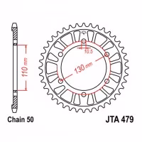 Зірка задня ведена JT JTA479 Yamaha FZ S 1000 Fazer FZ1 Fazer YFZ-R6 YFZ-R1 Motorcycle 