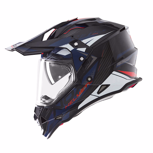 Шолом єндуро NOX N312 Track Gloss Blue Red