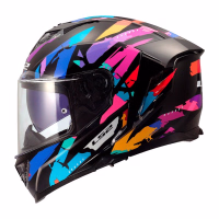Шолом інтеграл LS2 FF818 Storm 3 Kaos Gloss Black Purple Blue