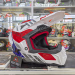 Шолом кросовий NOX N634 Storm Gloss White Red Blue