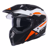 Шолом єндуро Kenny Extreme Gloss Black White Orange Шолом єндуро Kenny Extreme Gloss Black White Orange