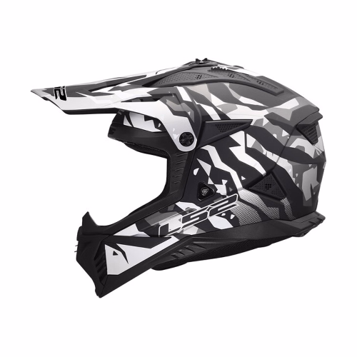 Шолом кросовий LS2 MX708 Fast 2 Grotesk Matt Black Grey