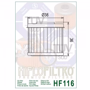 Фільтр масла HIFLO HF116 GEON HONDA HONDA ATV HUSQVARNA HM MOTO
