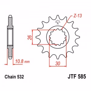 Зірка передня ведуча JT JTF585 Yamaha XJR1200 Motorcycle