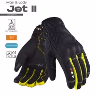 Моторукавички текстильні LS2 JET 2 MAN GLOVES BLACK H-V YELLOW