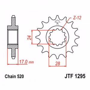Зірка передня ведуча JT JTF1295 Honda CBR600 Fireblade Super Blackbird Motorcycle