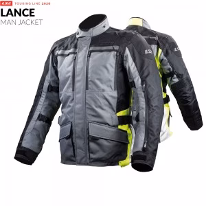 Текстильна мотокуртка LS2 LANCE MAN JACKET GREY BLACK YELLOW