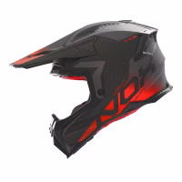 Шолом кросовий NOX N634 Gradiant Matt Black Fluo Red