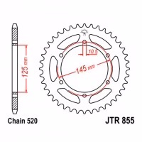 Зірка задня ведена JT JTR855 Yamaha XT660 XTZ660 XJ600 XTZ750 DT250MX MT-03 Motorcycle