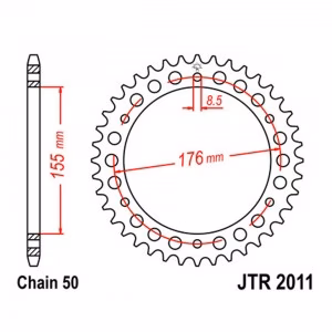 Зірка задня ведена JT JTR2011 Triumph Daytona 955I Speed Triple 955 1050 Sprint 1050GT ST  Motorcycle