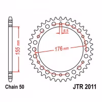Зірка задня ведена JT JTR2011 Triumph Daytona 955I Speed Triple 955 1050 Sprint 1050GT ST  Motorcycle