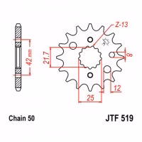 Зірка передня ведуча JT JTF519 Kawasaki  ZXR ZZR VN Motorcycle