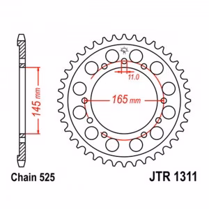 Зірка задня ведена JT JTR1311 Honda NTV650 NT400 NTV650 VFR400 Motorcycle