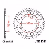 Зірка задня ведена JT JTR1311 Honda NTV650 NT400 NTV650 VFR400 Motorcycle