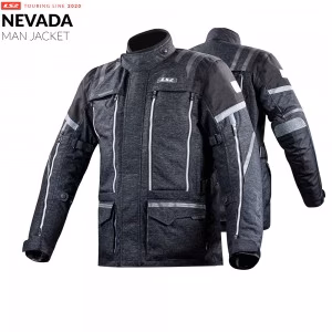 Текстильна мотокуртка LS2 NEVADA MAN JACKET BLACK DARK GREY