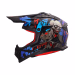 Шолом кросовий LS2 MX708 Fast 2 Zombie 2 Gloss Black Red Blue