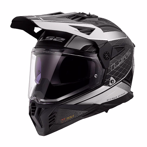 Шолом єндуро LS2 MX702 Pioneer 2 100TH Meridian Matt Black Light Grey