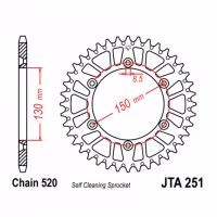 Зірка задня ведена JT JTA251 Yamaha TT-R230 WR450F YZ125 YZ250F YZ450F Motorcycle