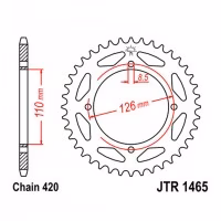 Зірка задня ведена JT JTR1465 Kawasaki KX65 Suzuki RM65 Motorcycle