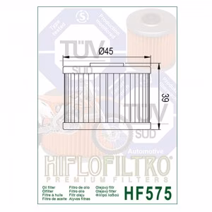Фільтр масла HIFLO HF575 Aprilia Motorcycle