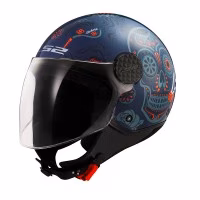 Шолом напівлицевик LS2 OF558 Sphere Lux 2 Maxca Cobalt Orange
