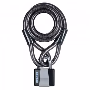 Протиугінний трос із замком Oxford Loop Lock10 Cable Lock+Padlock 10mmx1800mm