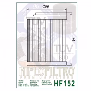 Фільтр масла HIFLO HF152 Aprilia Bombardier Can-Am CF Moto ATV