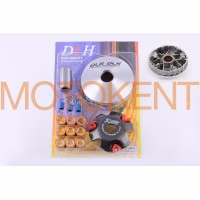 Варіатор передній (тюнінг) 4T GY6 50 (ролики латунь 9шт, палець, пруж. зчеплення) (DLH) VDK