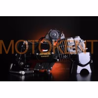 Двигун Delta 125cc (АКПП 157FMH, алюмінієвий циліндр, чорний) (TM) EVO