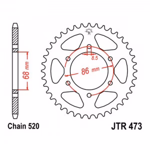 Зірка задня ведена JT JTR473 Kawasaki KZ250 Z250 Motorcycle