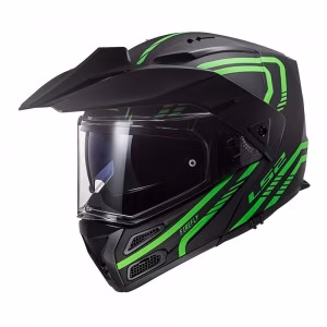 Шолом модуляр LS2 FF324 Metro Firefly Matt Black Glow Green P/J