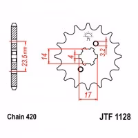 Зірка передня ведуча JT JTF1128 Aprilia 50RS 50RX 50RS4 Derbi Motorcycle
