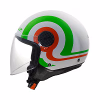 Шолом напівлицевик LS2 OF558 Sphere Lux 2 Urby Matt White Green Red
