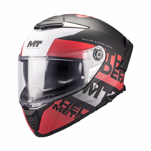 Шолом інтеграл MT Thunder 4 SV Waves B5 Matt Red Black White
