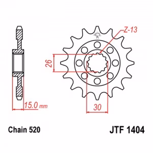 Зірка передня ведуча JT JTF1404 BMW S1000 Motorcycle
