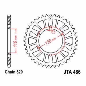 Зірка задня ведена JT JTA486 Yamaha YFZ-R1 FZ6 Kawasaki EX250R Ninja Z250 Z300 EL250 Suzuki GSX-R 600 Motorcycle 